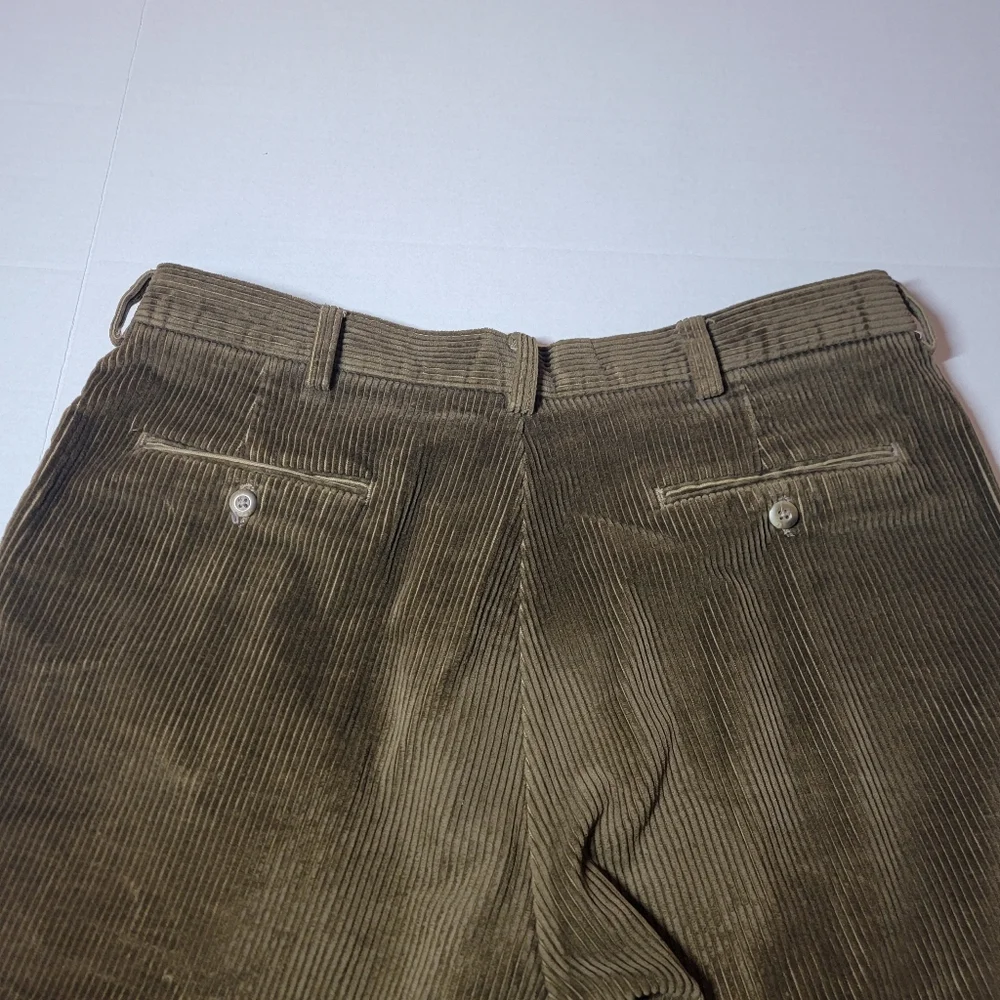 Haggar Corduroy Pleated Straight Leg Pants Mens Size 38‎ (38x30) Brown